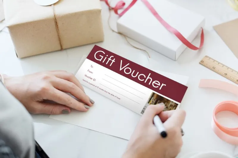 Gift vouchers for promoting new items