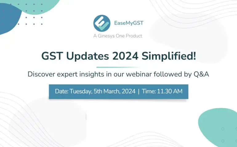 Webinar on GST Updates for 2024